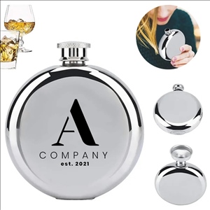 5Oz Portable Wine Whiskey Flasks Round Alcohol Bottle
